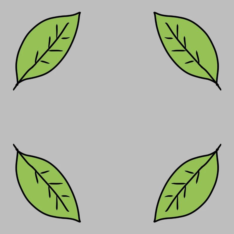Forme de cadre de feuille Feuilles Nature Vert