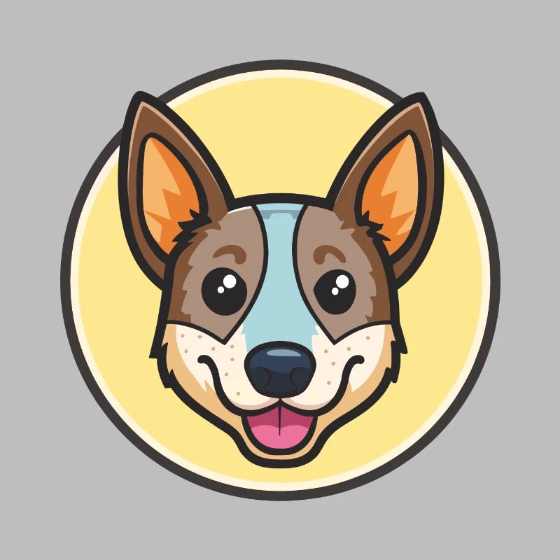 Australischer Stumpy Tail Cattle Dog Rasse Cartoon