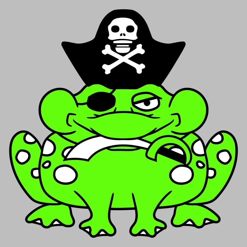 Frog Captain Cap Toad Funny Comic Cartoon