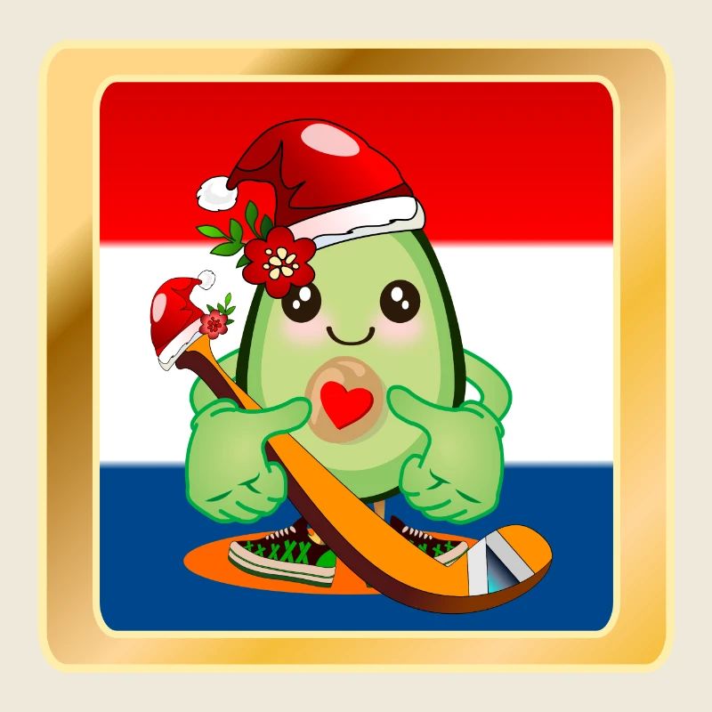 Weihnachtsgeschenke Avocado Eishockeyspieler
