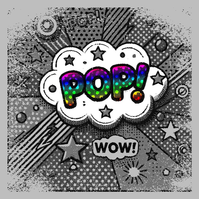 POP Clouds Pop Art Style + Color Spectrum