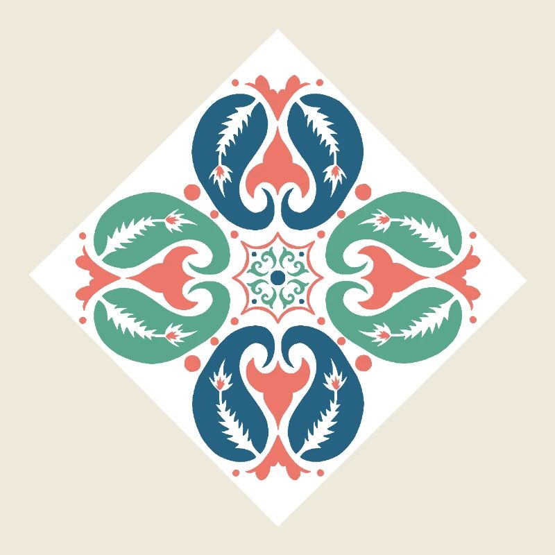 oriental pattern morocco red green blue