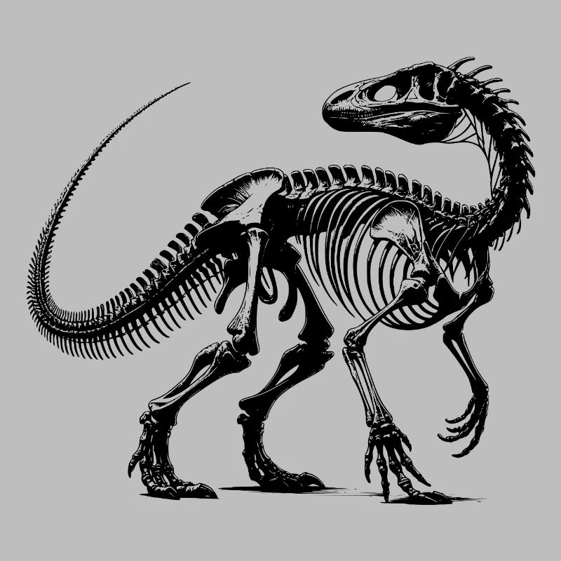 Evolution in Lines Dinosaur Fossil Bones