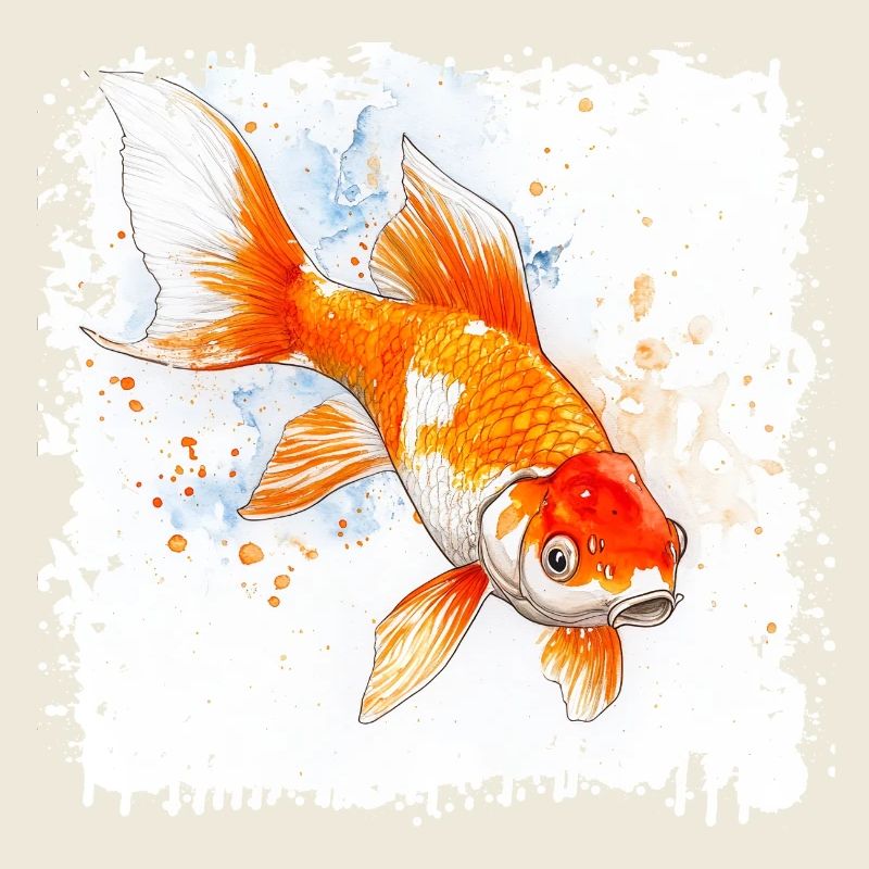 Koi Aquarelle Carpe