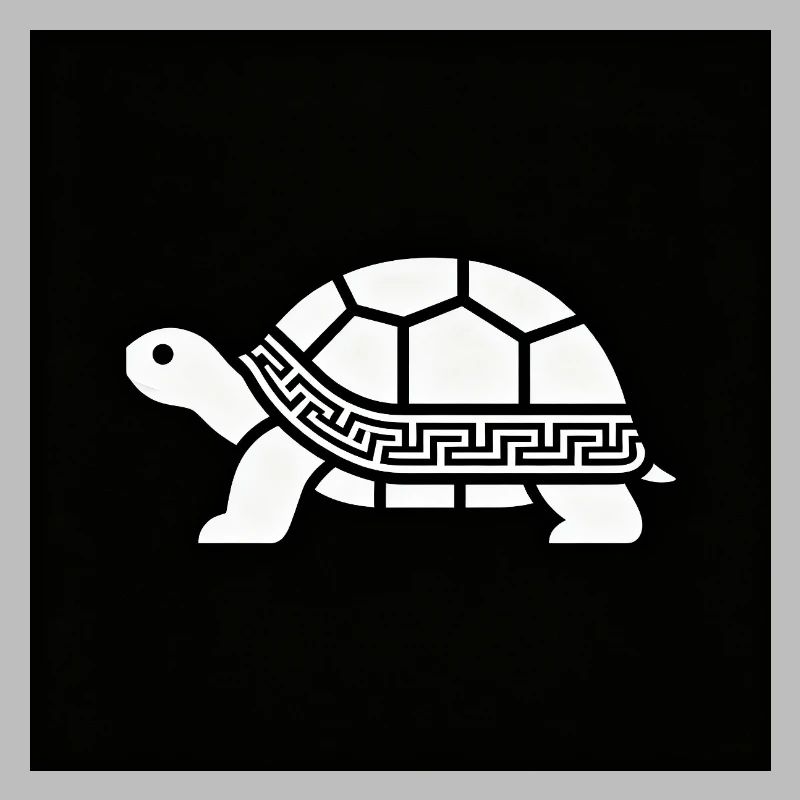 Geometric turtle with pattern