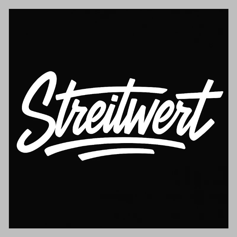 Streitwert Script Logo Schwarz