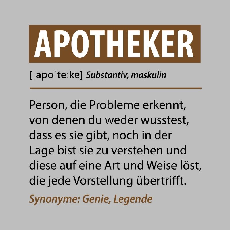 Apotheker Lustige Definition Spruch Beruf Geschenk