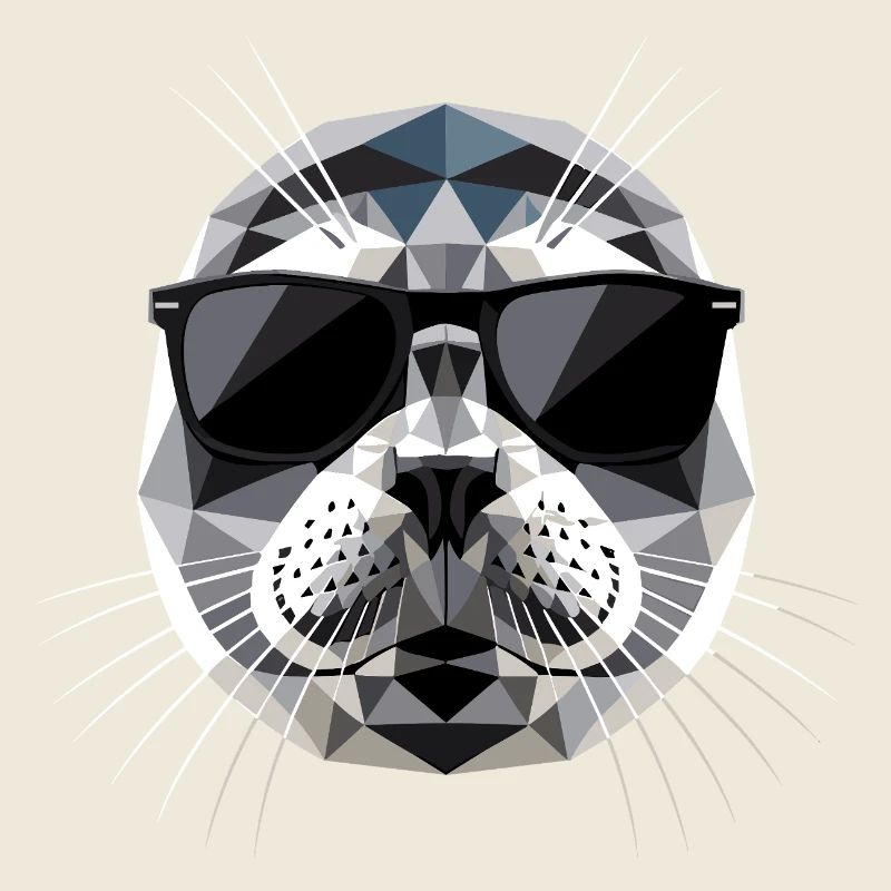Sceller avec des lunettes de soleil, phoque morse mignons phoques