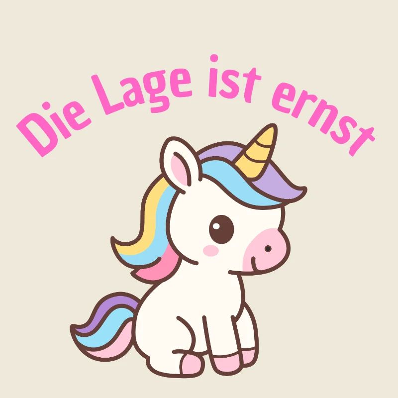 LAGE IST ERNST, COOLES EINHORN! LUSTIGER SPRUCH