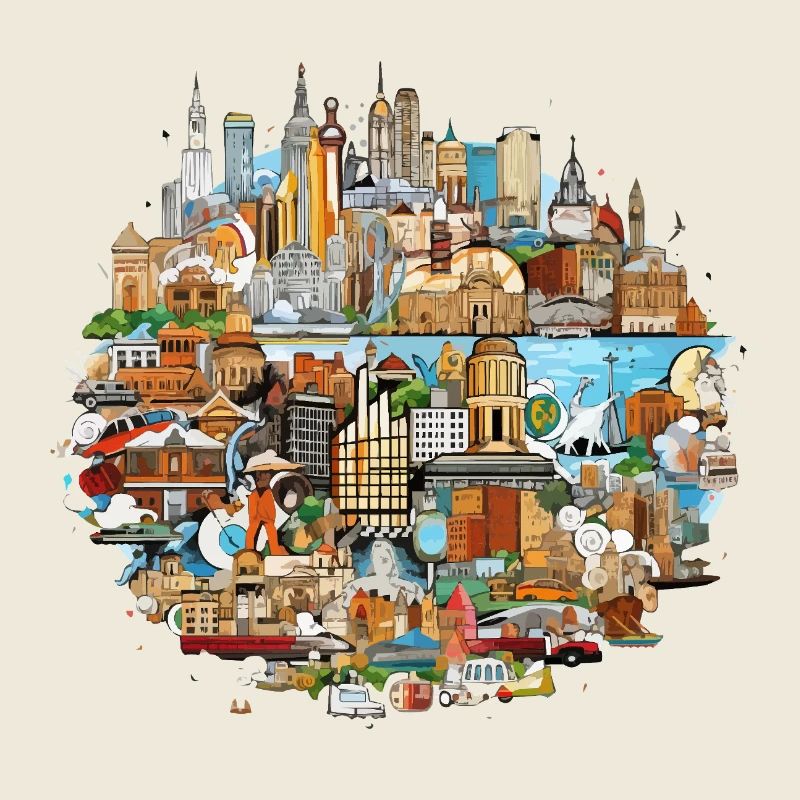 Stadtpanorama Kaleidoskop