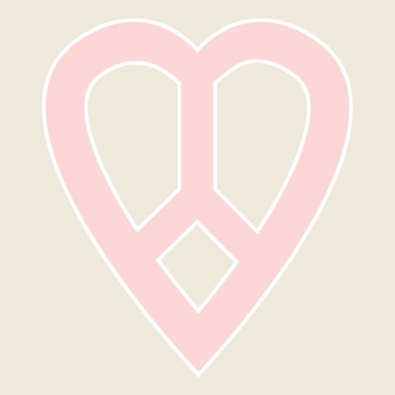 Herz und Frieden in Pink