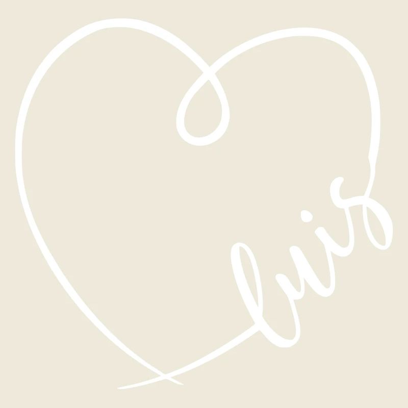 Luis Name Calligraphy Heart