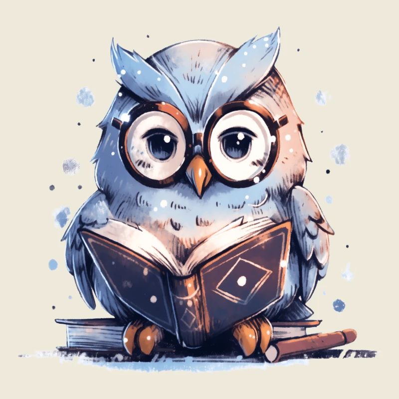 Süße Eule Buch Lesen Lesefan Bücher