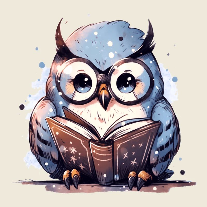 Süße Eule Buch Lesen Lesefan Bücher