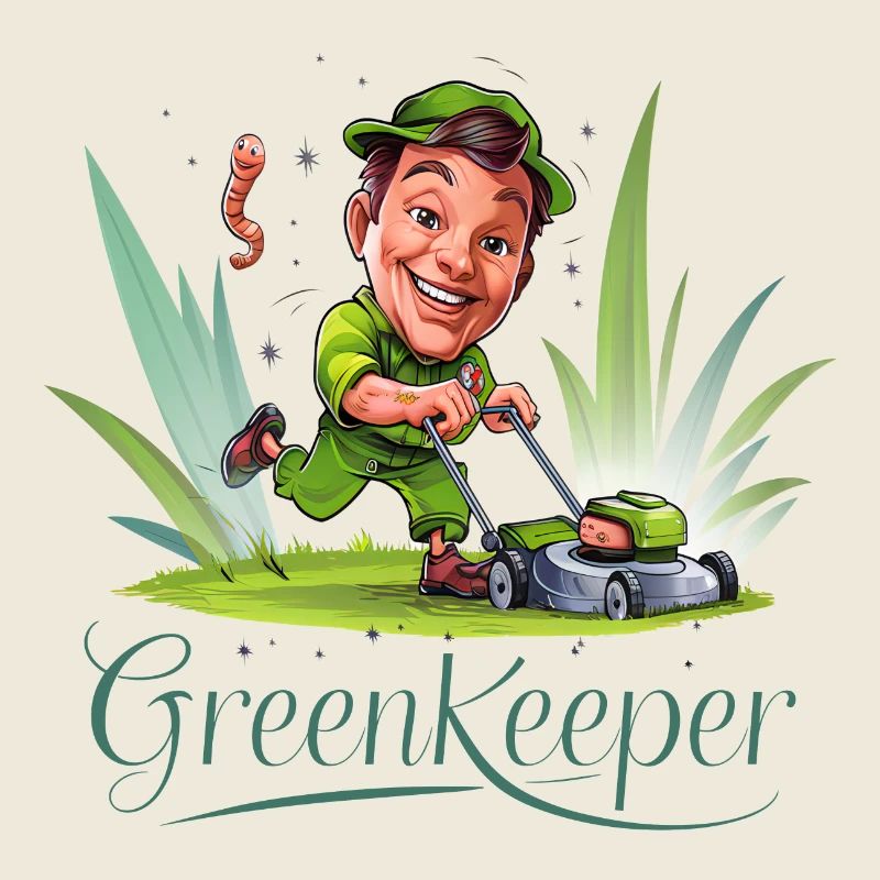 Greenkeeper Lawn Mower Gardener Garden Gift Idea