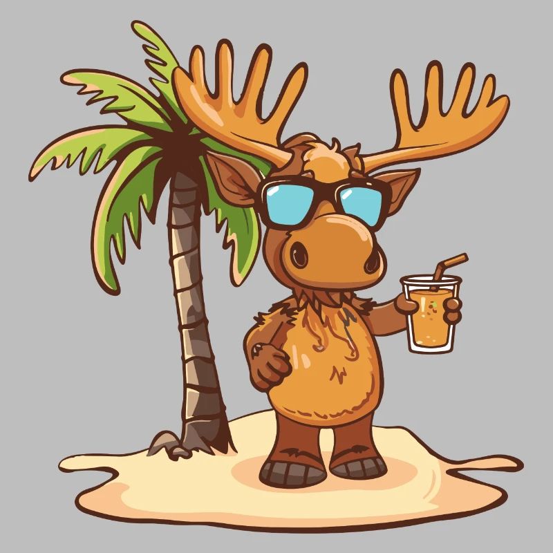 Moose Summer Beach Vacation