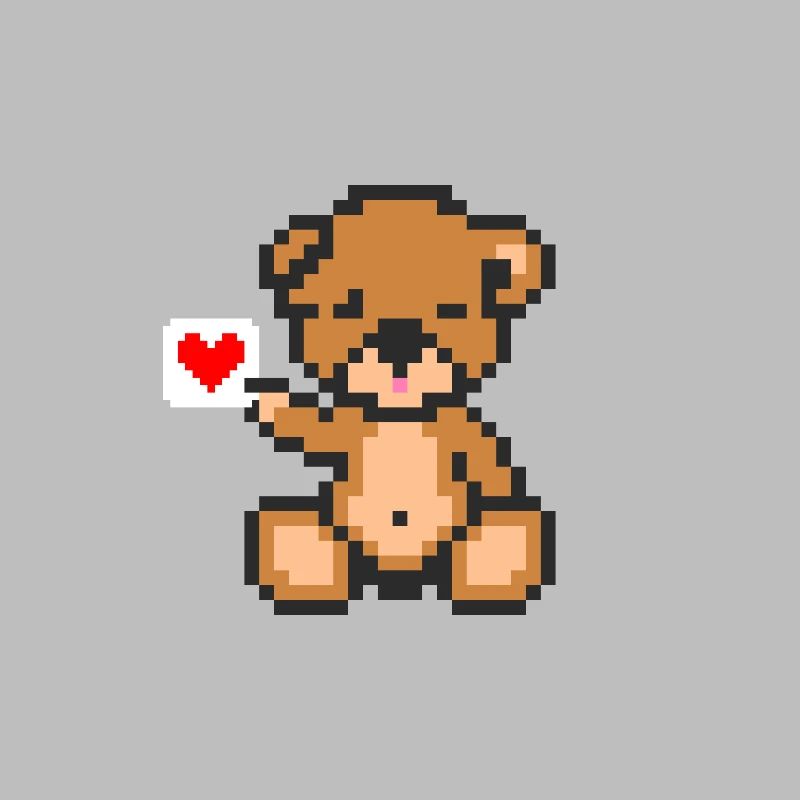 Pixel-Bär-Liebe