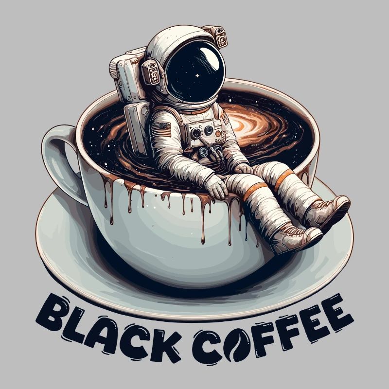 Black Coffee Astronaut Mug Galaxy Gift