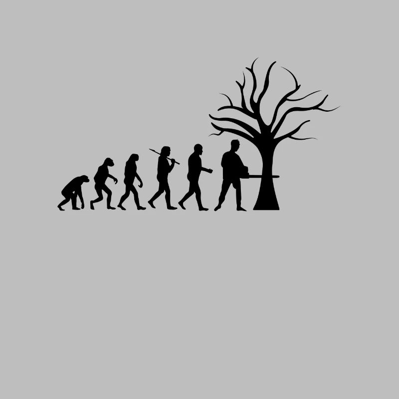 Forestry Tshirt evolution funny gift