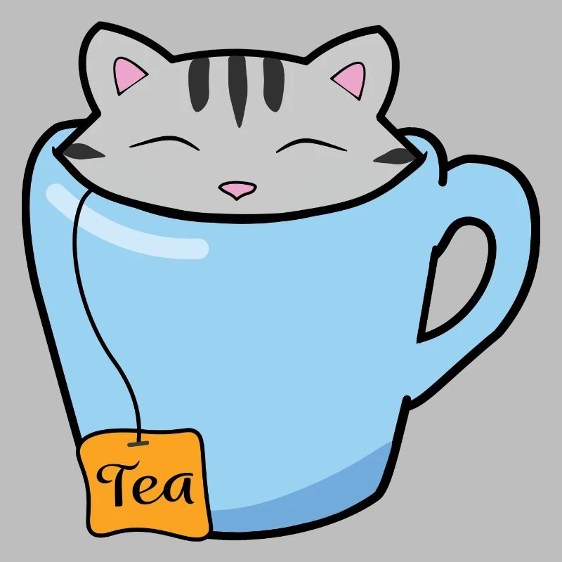 Tasse de thé chat