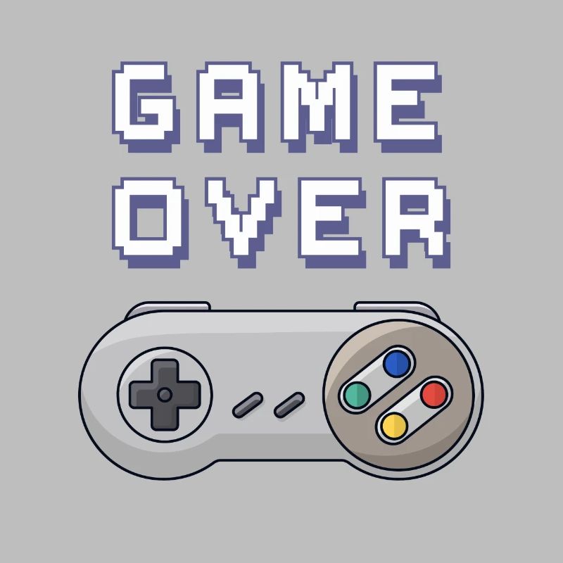 Game Over retro gaming controller