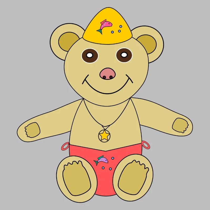 Mein Teddy geht baden