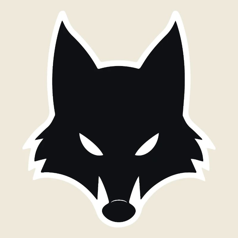 Minimalist Wolfs-Silhouette Design
