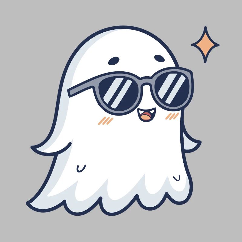 Chic ghost with glasses