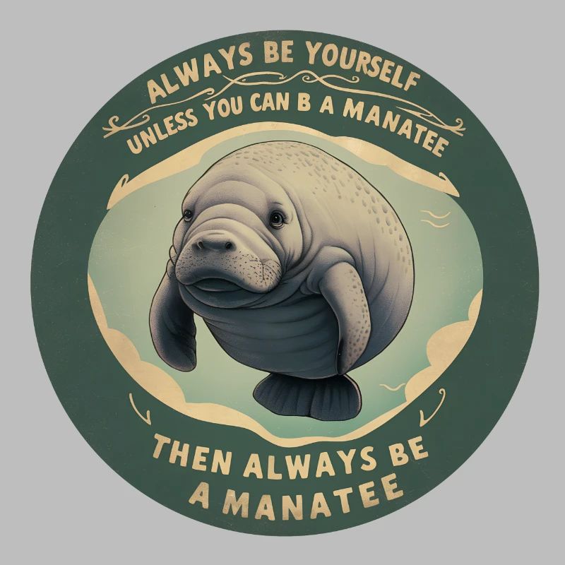 Sei Du selbst oder sei ein Manatee Lebensweisheit