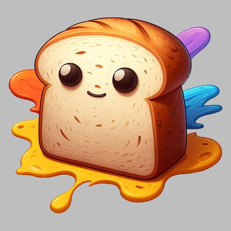 Bread Toast Sandwich Cute Face Baker
