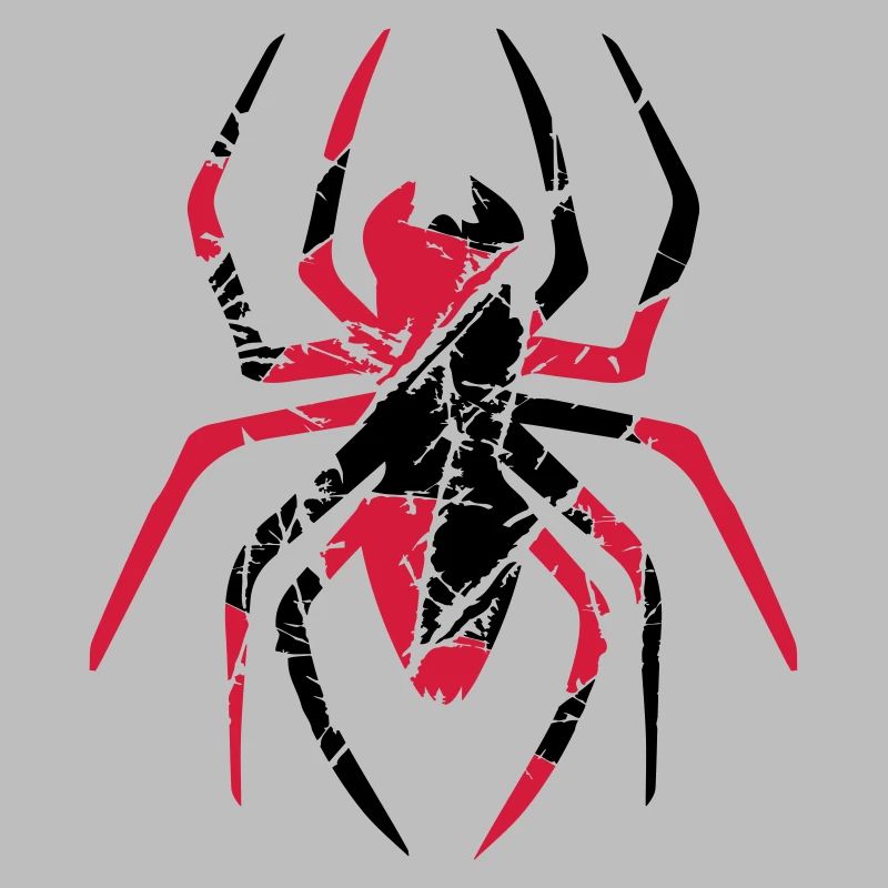 red scratch cracks spider logo design disgusting horror