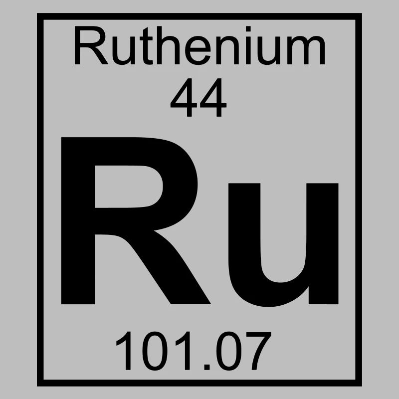Periodic table element 44 - Ru (ruthenium) - BIG