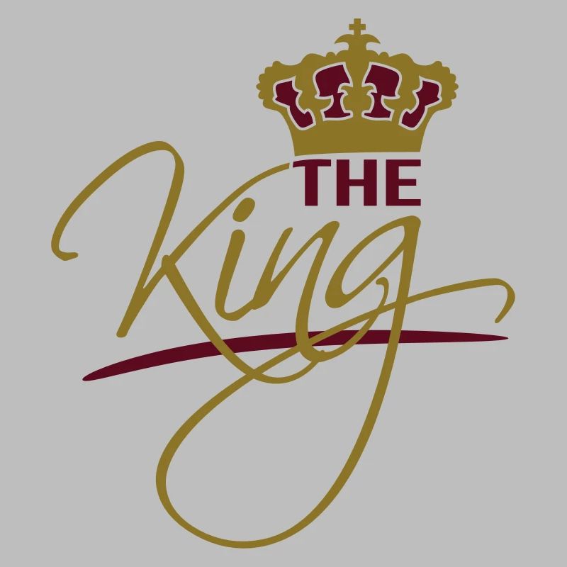 krone gold the king text logo design cool chef