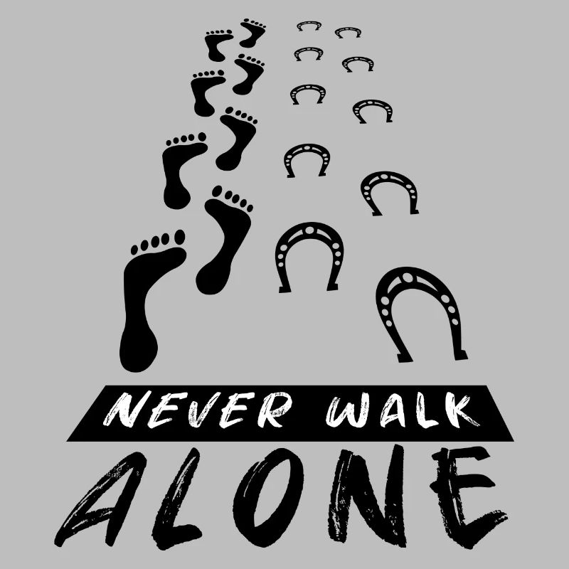 Never Walk Alone cheval à cheval cavalier cadeau