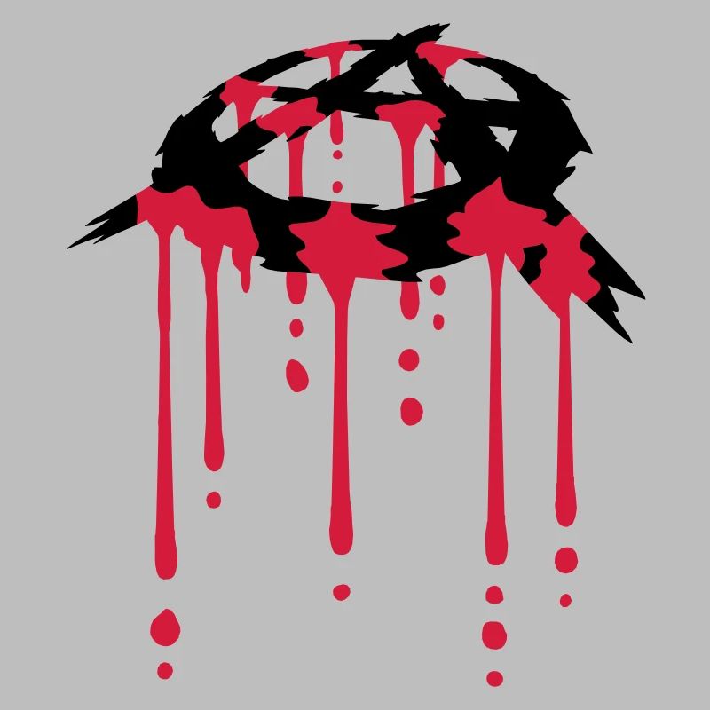 Drop of blood anarchy symbol