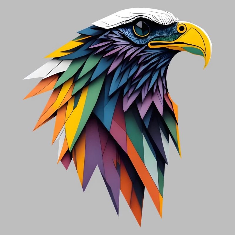 Tête d’aigle polygonale