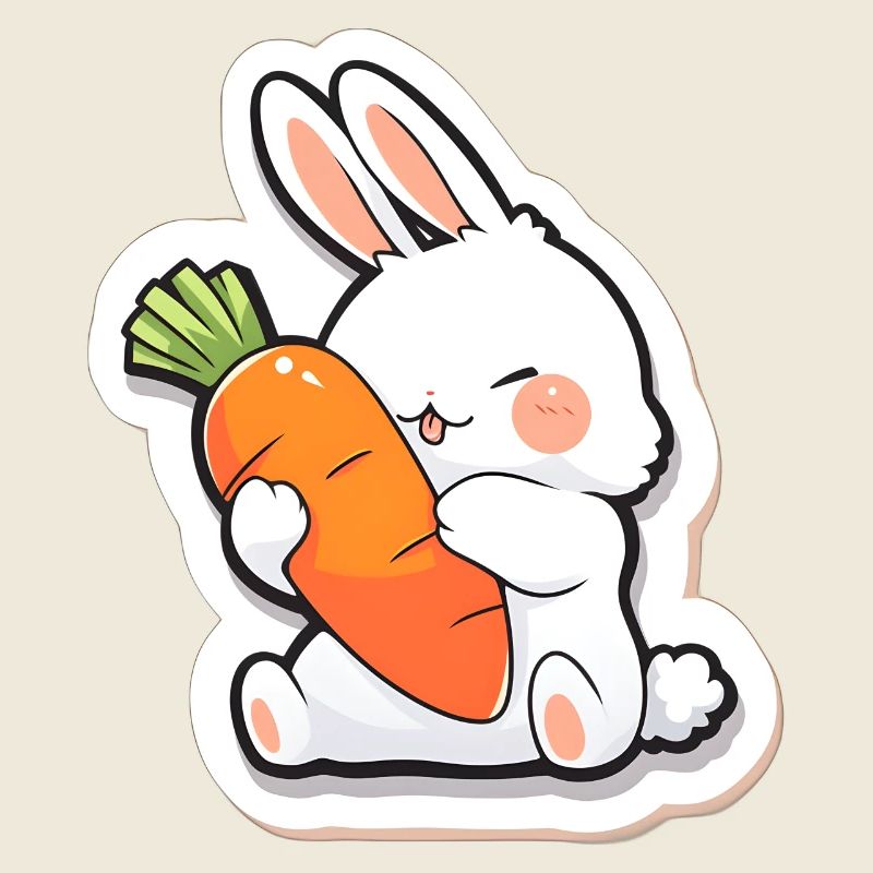 Verspieltes Hasen-Graffiti