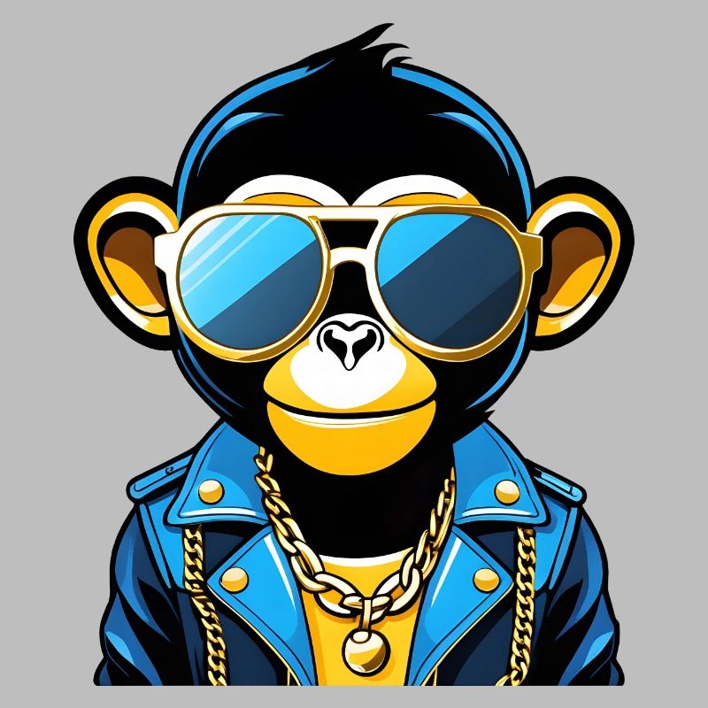 Monkey with sunglasses