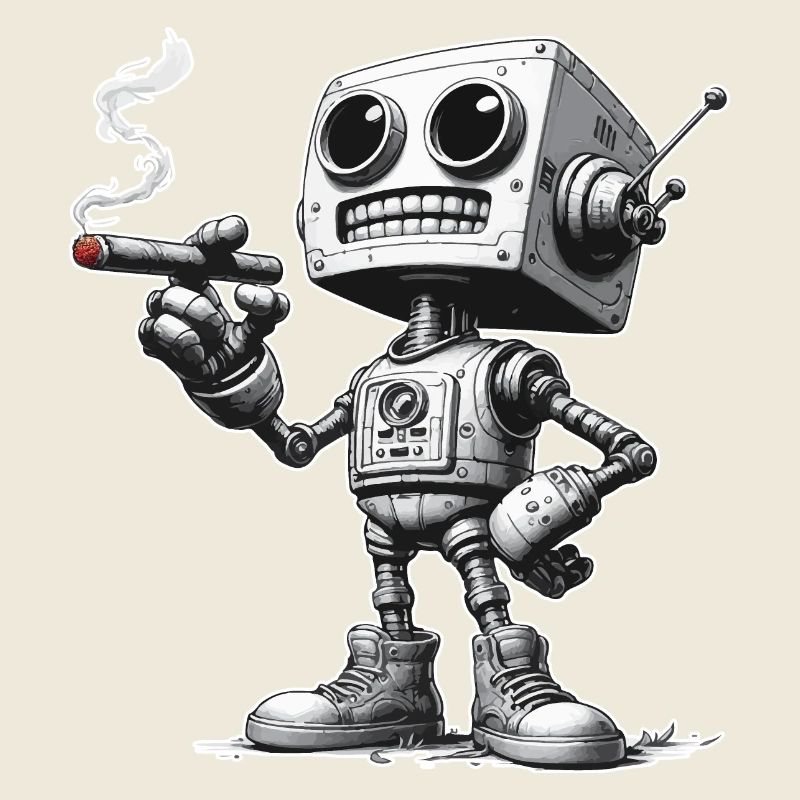 Robot avec cigare