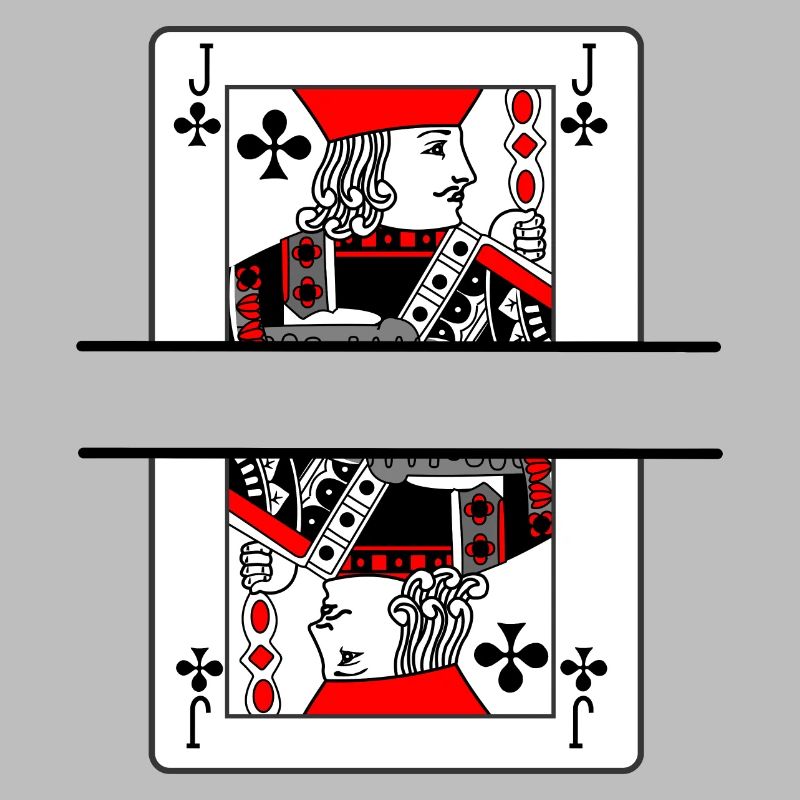 Playing card clover jack with banner space
