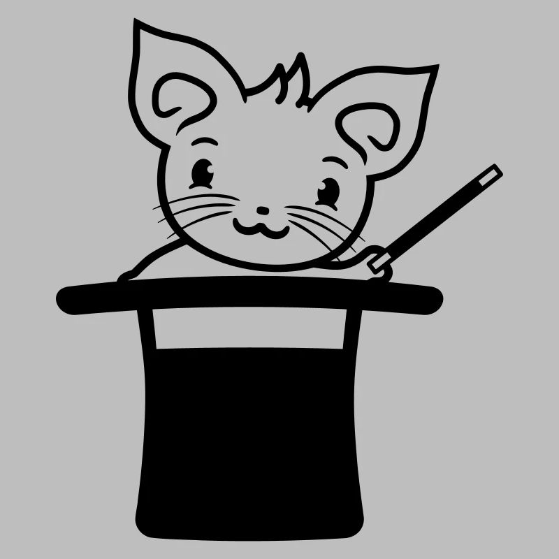 Magical Enchanted Top Hat Wizard Cat