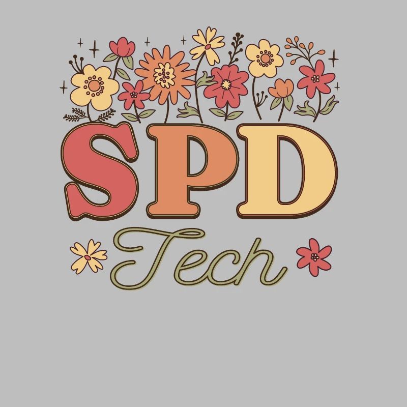 Retro Floral Sterile Processing Technician SPD