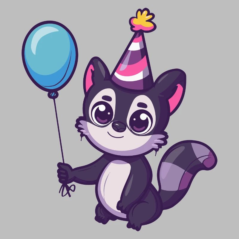Stinktier Geburtstag Comic Niedlich