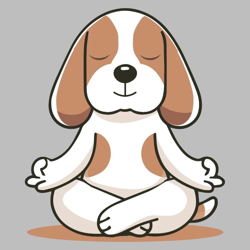 Meditierender Beagle – Ruhe & Achtsamkeit
