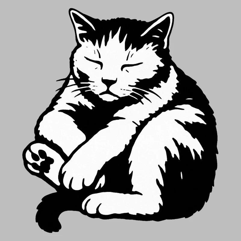 Sleeping Cat Silhouette