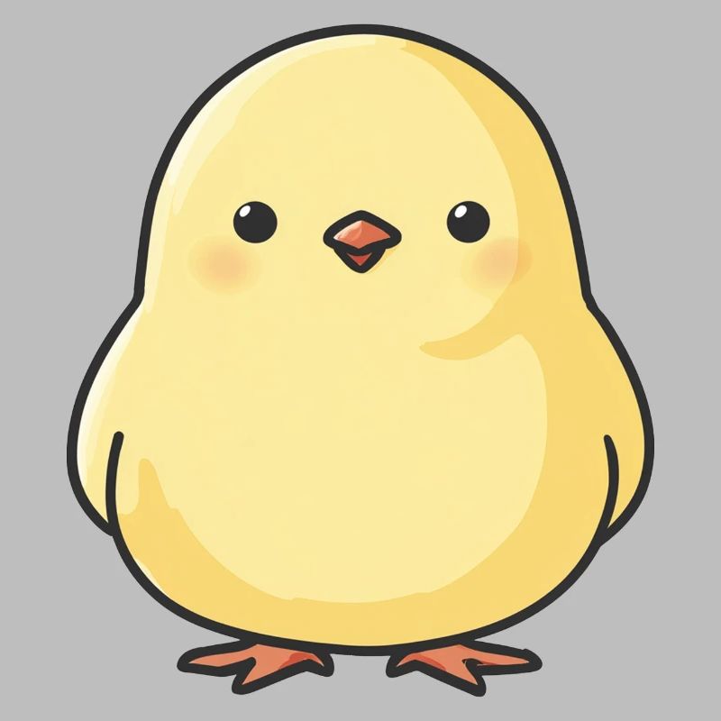 Petit Poussin Jaune – Illustration Animal mignon