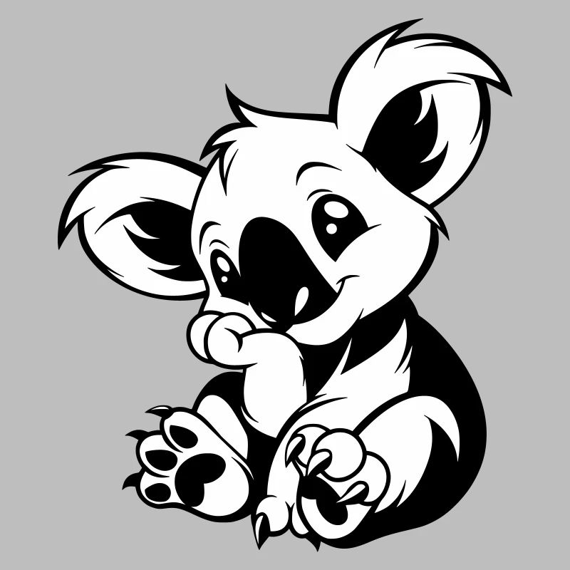 Süßer Koala sitzt verspielt
