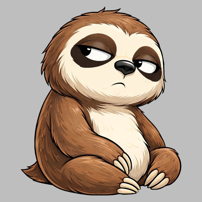 Sloth with tired look