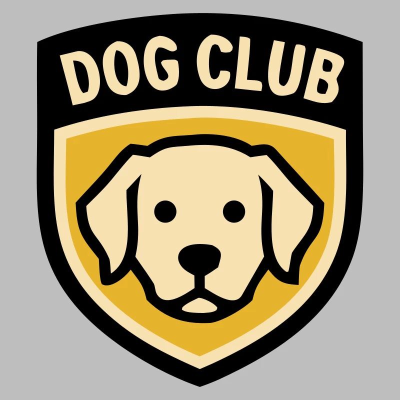 Club de chiens du Logo de l’école de chiens Golden Retriever