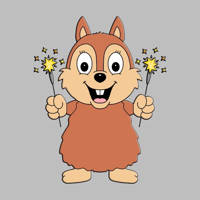 WUNDERKERZEN - NEUJAHR - SILVESTER - EICHHÖRNCHEN